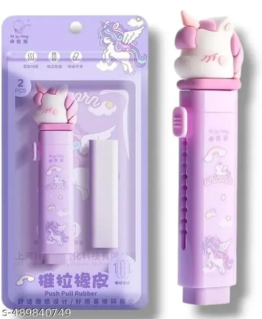Unicorn Cutter Shaped Eraser Set for Kids, Stationary Set for Kids, Rubber Eraser for Kids, Kawaii Erasers, Fancy Erasers for Birthday Return Gift(Pack of 1)
