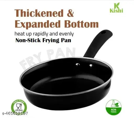 Nonstick Fry Pan, 22 cm, 1L Black | Best Omelette Fry Pan for Home & Kitchen (Pack of 1) Kishi Premium Quality