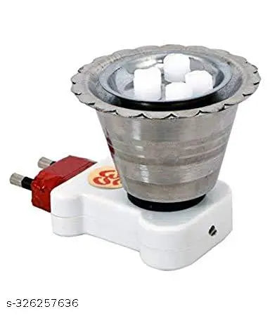 Stainless Steel Metal Electric Kapoor Dani Stand, Incense Holder, Burner, Dhoop Burner, Camphor Aroma Diffuser for Home, Temple (Pack of 2)
