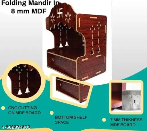 PREMIUM FOLDING MDF POOJA MANDIR