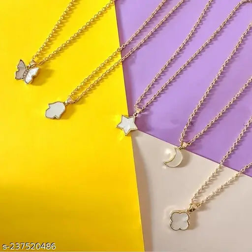 Gold Clover Mother of Pearl Necklace, Four leaf Clover, necklace for women,charm, charm necklace  Pendants & Lockets