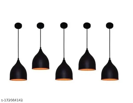 BLACK R@Y Lamp/Pendant Lamp/Ceiling Light to décor your Home/ Bedroom/ Drying Room/ Living room/ Restaurant and Home Decor Pendants Ceiling Lamp (PACK OF 5).