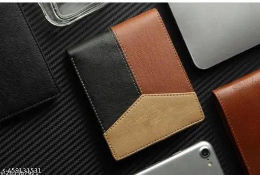 Men Casual, Ethnic, Evening/Party, Travel, Formal, Trendy Beige Artificial Leather Wallet - Regular Size (13 Card Slots)