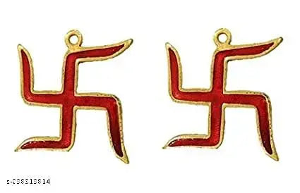 Meena Swastik Pair Wall Hanging for Home Office Temple DecorationWall Decor & Hangings
