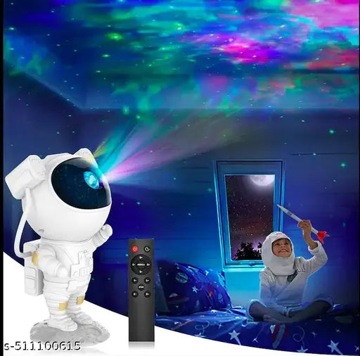 Astronaut Galaxy Projector with Remote Control - 360° Adjustable Timer Kids Astronaut Nebula Night Light, for Gifts,Baby Adults Bedroom, Gaming Room, Home and Party (Corded Electric)