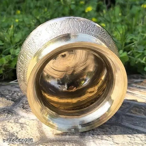 Pure Brass Jagannath Lota/Kalash - Gold Colour Puja Kalash for Temple Rituals | Brass Pooja Kalas Diwali Sawaan Shivratri Holi Festivels Kalash
