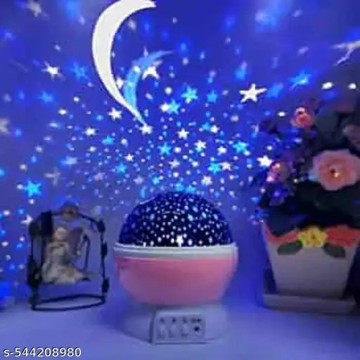 Star Master Moon Night Light Lamp Projector with Colors and 360 Degree Moon Star pack of 1