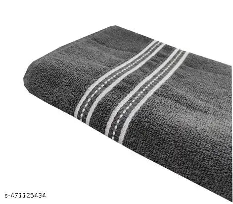 Cotton Bath Towel Large Size Soft Fade Resistant 350 GSM 70*140 Dark Grey