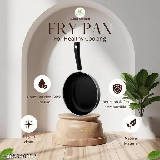 Nonstick Fry Pan, 22 cm, 1.73L Black | Best Omelette Fry Pan for Home & Kitchen Kishi Premium Quality