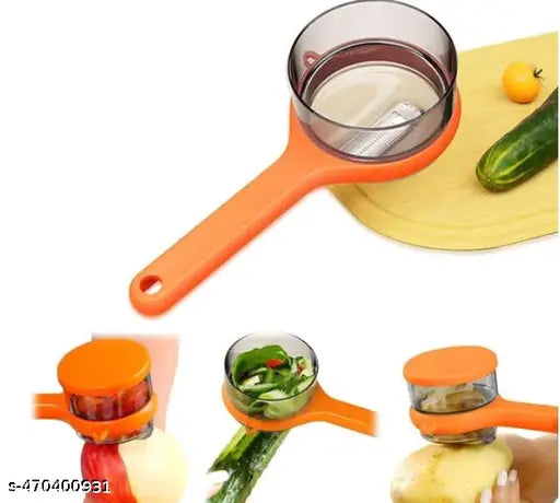 LYUD 1pcs Multi Functional Storage Peeler,Vegetable Peeler,Fruit Peeler, Peeler With Container,Suitable For Home And Kitchen Use(Multicolor)