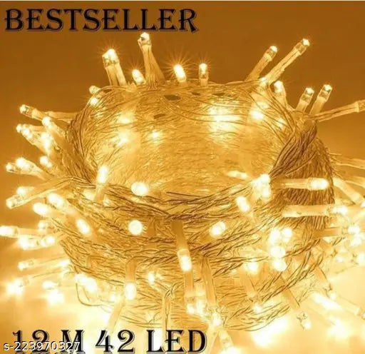 Itsapna best quality 10m ice light  36 led Pack of 1 Warm white Dhoom Led Rice Light for Decoration String and Series Light for Diwali Christmas Indoor Outdoor Decoration Bedroom Wedding, Birthday Party Patio