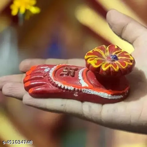 Laxmi Charan Paduka for Diwali Pooja | Sacred Footprints of Goddess Lakshmi | Auspicious Pooja Item for Wealth & Prosperity | Ideal for Home, Office, Mandir and gift