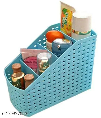 Plastic Storage/Compact Basket, 4 Sections, Multicolour