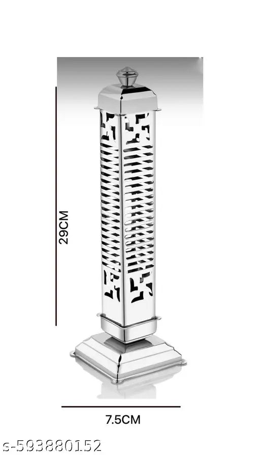 Stainless Steel Agarbatti Holder Stand with Cover – Incense Stick & Dhoop Stand for Pooja, Home Temple & Decoration