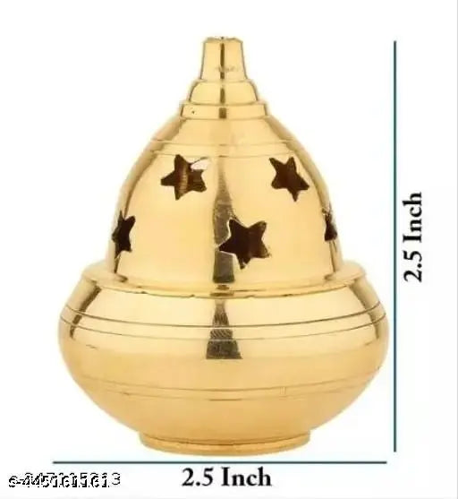 Brass Diya for Puja Akhand Diya Jyothi Oil Lamp Deepak for Diwali Mandir Decor Small