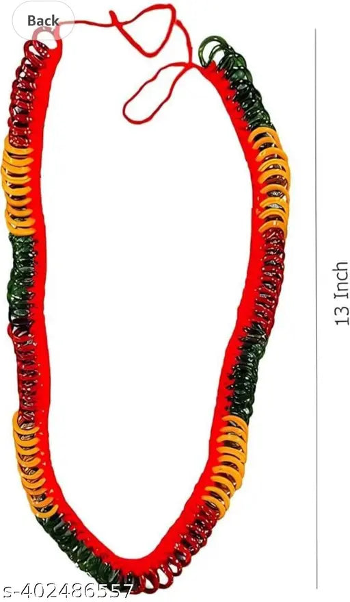 Multi colour gajula mala - 1For laxmi puja original glass gajula mala