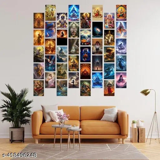 Hindu Mythology Poster Card Set – 40 Divine Prints Size-A6