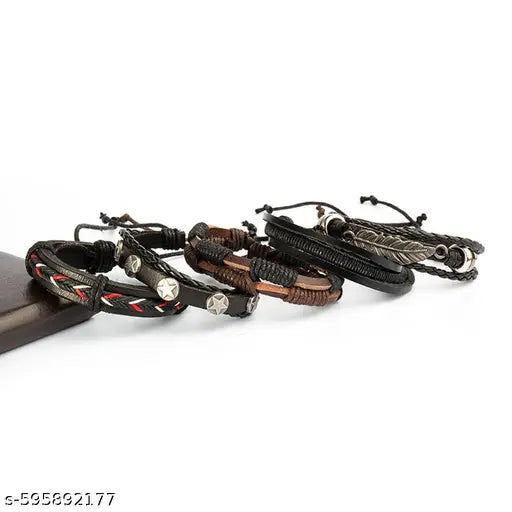 bracelets combo | bracelet combo set | trendy bracelet | black bracelet | brown bracelet | leather bracelet for men | leather bracelet for boys | bracelet for womens | bracelets | leather bracelet | layered bracelets | bracelet for boy | bracelets for men