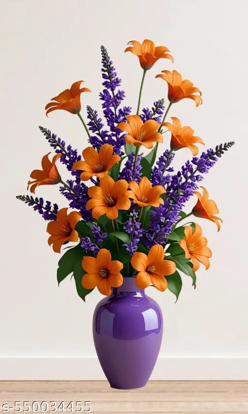 Krishna Sticker " Vintage Flower For Decoration " PVC Vinyl Wall Sticker (38 x 60 cms) - Material Vinyl