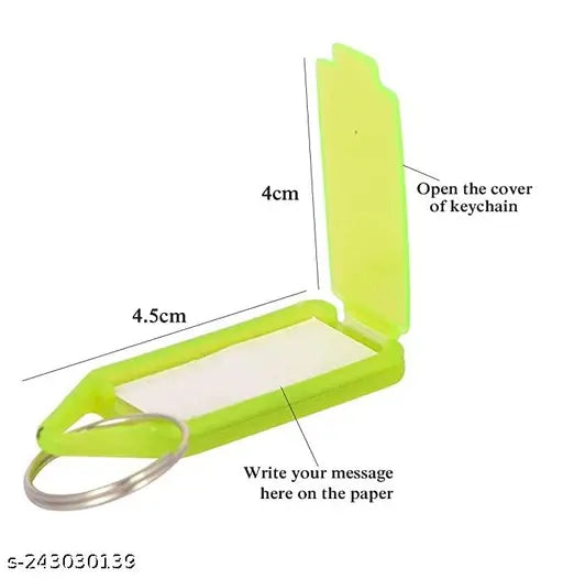 Stealodeal Assorted Color Key and Tag Label Keychain, Pack of 25