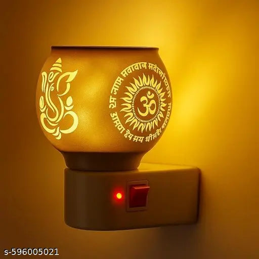 Spiritual LED Night Lamp with Ganesh & Om Symbol