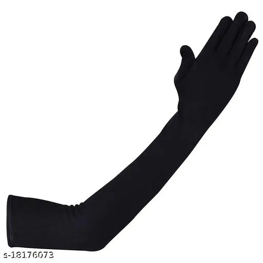 Attractive Women Multicolor Arm sleeves Cotton Gloves Pack of 2