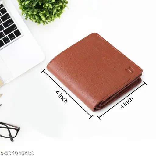 UMDA Men’s Stylish Two-Fold Faux Leather Wallet | Premium Textured Wallet with Coin Pocket, Multiple Card Holder Slots & Gift Box