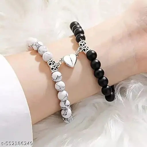 Magnetic Attraction Heart Couple Bracelet Magnet couple bracelet for Girlfriend Boyfriend Valentine Day Gift Magnet Heart Matching couple bracelet, couple Gift, Couple bracelet