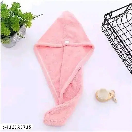 ( PACK OF  1 ) Hair Towel Wrap Turban Microfiber, Hair Drying Towels Quick Hair Hat Drying Shower Head Towels Wrapped Bath Cap Anti Frizz Hair Dryer Towel for Women Girl Wet/Long/Curly/Thick Hair Shower Caps heavy quality hair wrap towel (Export Quality)