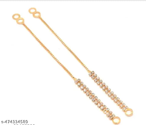 Stone earrings chain