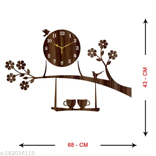 Wall Clock-058 Wenge 25x25cm