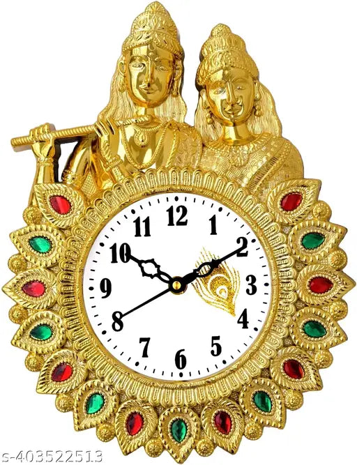 Premium Quality God Radha Krishna Analog Wall Clock