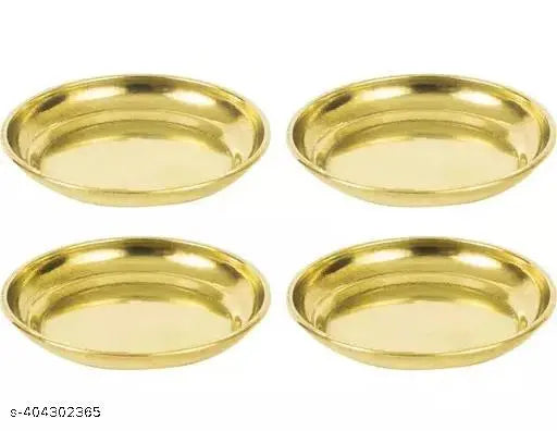 Brass Bhogi Thali- Pital ki Thali (Pack of 4)