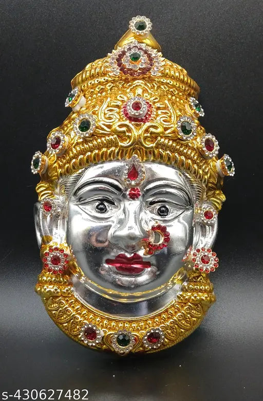 German Silver Lakshmi Face With Jewelry Decoration