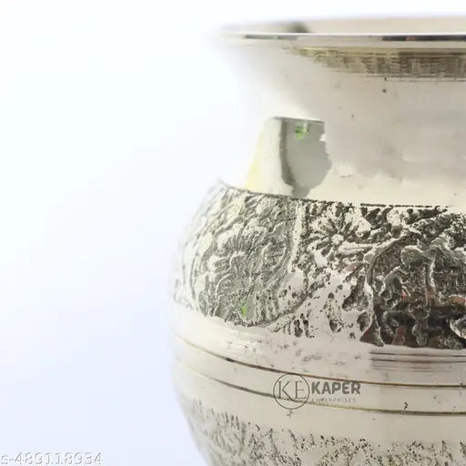 KAPER Kalash Lota for puja accessories Diwali Decorative Mandir or Temple Items Small Pooja Articles (3.4 Inches)