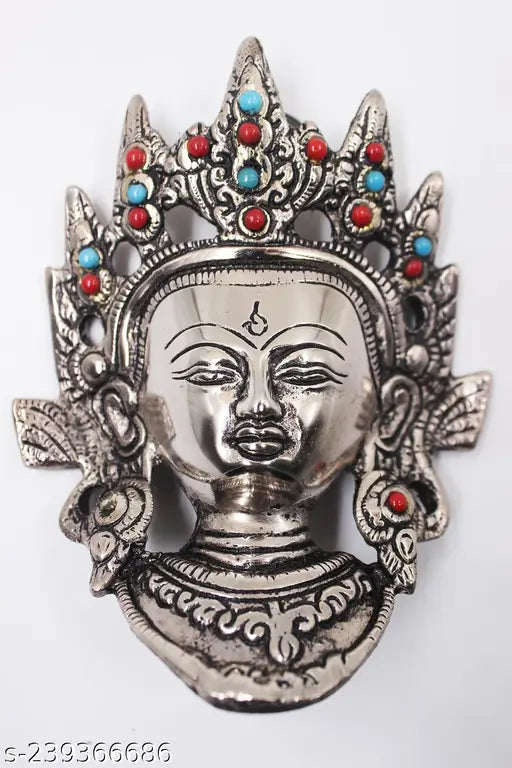 White Tara, Buddha Wall Decorative Mask - Tibetan Buddhist Sculpture - Lady Face Buddha for Serenity and Peace for Home Decor as Vastu/Feng Shui Remedy for Home/Office.