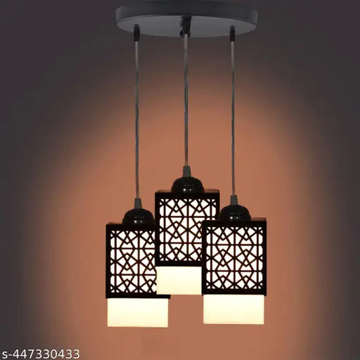 TrendyHouse Handcrafted Wooden Hanging Thali Lamp Rustic Elegance for Home Decor and Festive Celebrations 205