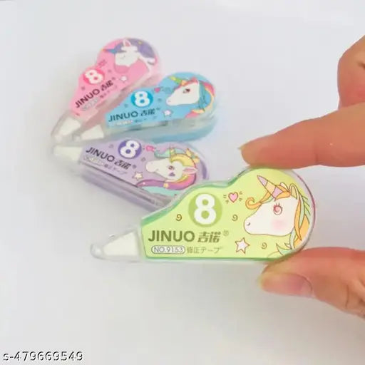TRIPLE PAPER Cute Unicorn Character 32m Correction Tape Stylist Design Correction Tape 4 PCS