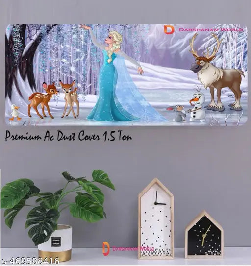 PHONEX WORLD Designer Ac Cover For 1. 5 Ton, New Trendy Design Air Conditioning Dust Cover Folding Cover For Indoor Split Cover