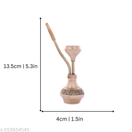 Mini Brass  Decorative Showpiece – Vintage-Brass  | Handcrafted Collectible (13.5cm x 4cm) (Medium)