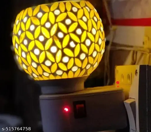 Shiv Multipurpose Ceramic Kapoor Dani Fragnance Night lamp Electric Incense Burner, Aroma Oil Burner with Night Lamp, Aroma Kapoor Dani, Electric Kapur Burner