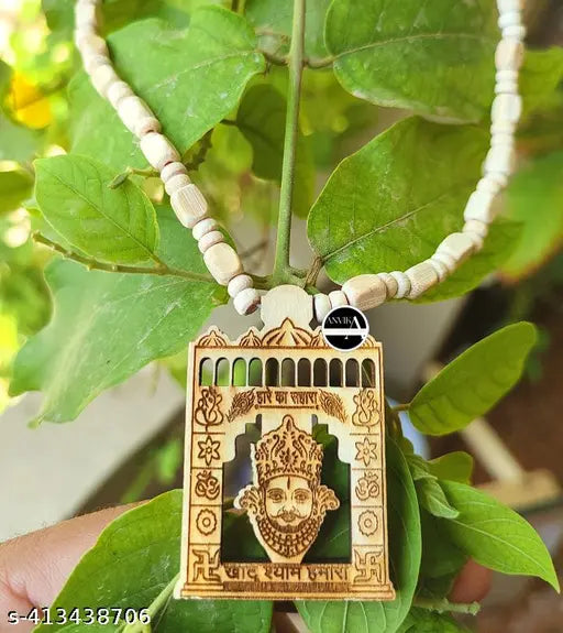 ANVIKA Religious Tulsi Kanthi Mala With Khatu Shyam Darbar Locket Tulsi Kanthi Necklace