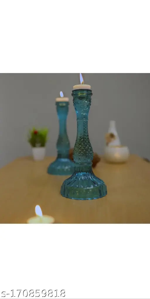 Candle stand high finish fancy (two Piece))