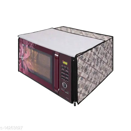 Glassiano Microwave Oven Cover With Adjustable Front Zipper, CA13 - C (19.5x17x11.5 Inch)