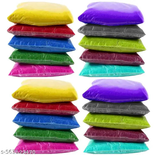 TOTA PACK OF 20  Rangoli Powder  EACH COLOR 50 GramAll Colour Rangoli  Colour  Arts Ceramic for Creativity, . Diwali Decoration Rangoli Floor Art Ceramic Colours Rangoli Color Powder for Navratri Pongal Pooja Mandir