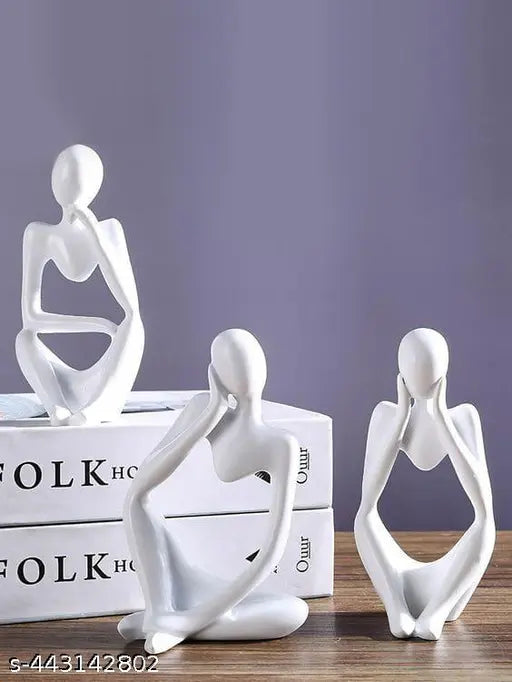 3 pcs thinker showpiece set for home decor which gives elegant look to your home ,office , restaurant,bars and shop