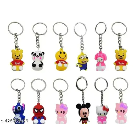 stylish keychains for women's and kids [pack of 6 ]