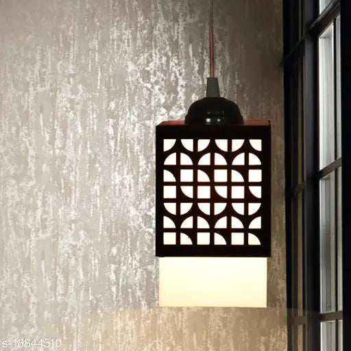 Gojeeva  Wooden Style Hanging Lamp Creative Wood Pendant Light Lamp Suitable for Living Room,Foyer,Bedroom,Hallway Pendants Pendants Ceiling Lamp(Pack of 1)