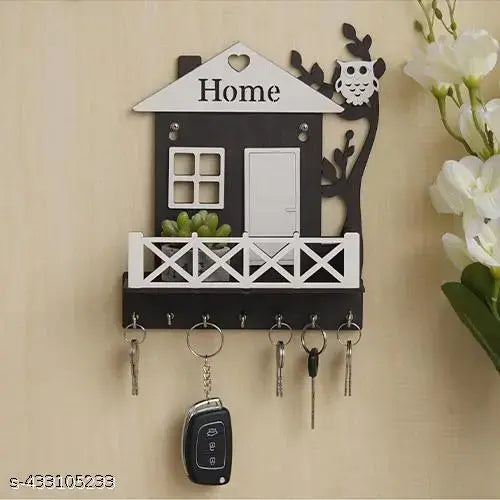 HOME Keychain Holder ( Matte Black and White) Premium Quality