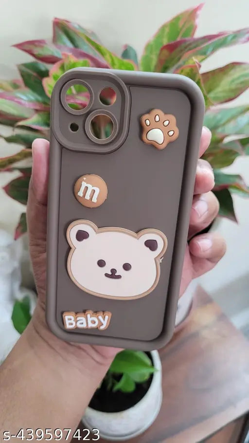 RJR iPhone 13 Back Case Cover for Girls | Cute Teddy Design | Partywear | Designer | Soft Back Case Cover- Multicolor